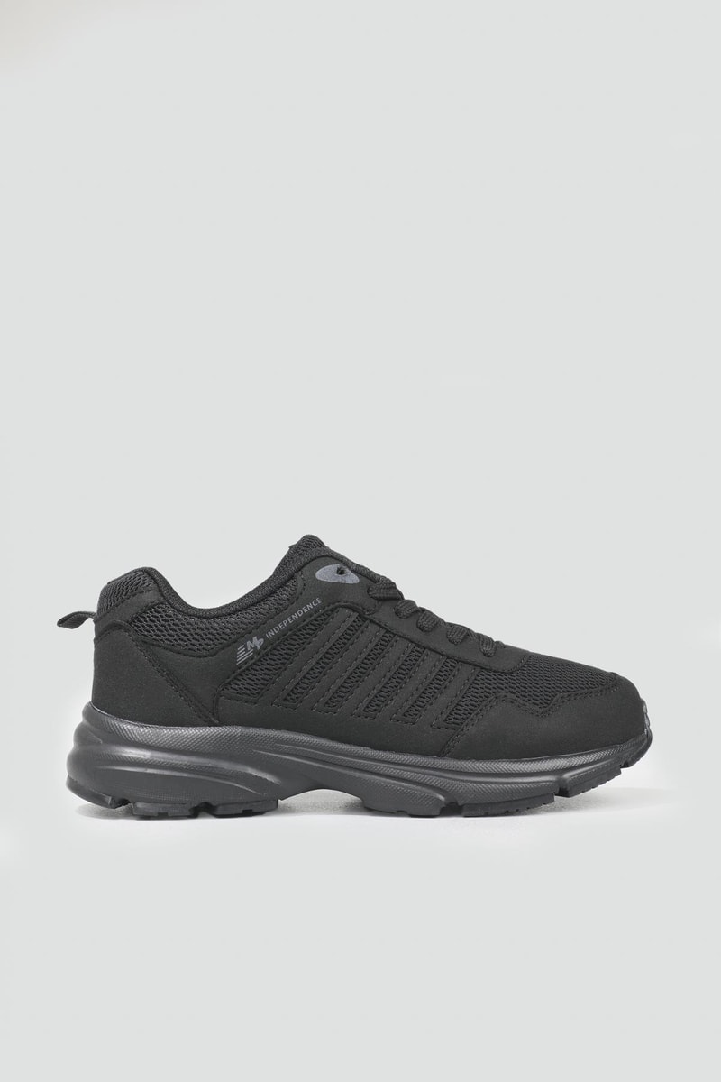 Günlük Nefes Alır Siyah Unisex Spor Ayakkabı 221-6803 Unisex Günlük Spor Ayakkabı M.P M.P 221-6803 Unisex