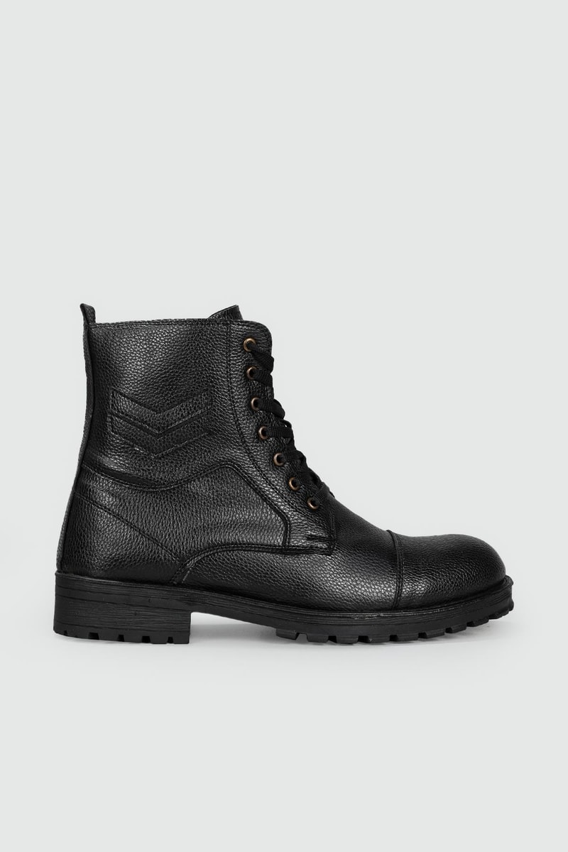 Günlük Postal Siyah Erkek Bot ÇAVUŞ Erkek Günlük Confort Bot Ayakkabı City BOOTS ÇAVUŞ MER BOT