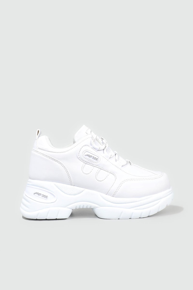 Günlük Rahat Beyaz Kadın Spor Ayakkabı 221-305 Kadın Sneaker M.P M.P 221-305 ZEN SPOR