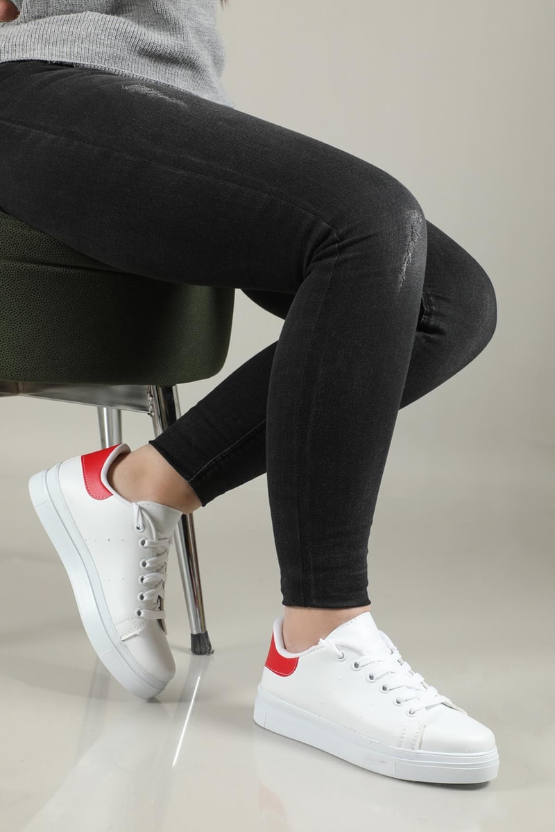 Günlük Rahat Byz Kırmızı Kadın Spor Ayakkabı SMİTH Kadın Sneaker Beınsteps Beinsteps Smith Kadın Sneaker