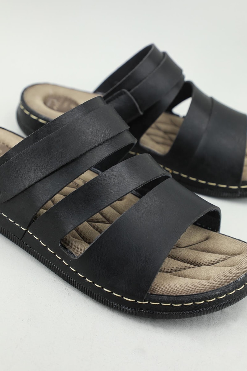 Günlük Rahat Siyah Erkek Sandalet 955-5 Erkek Sandalet Apella APELLA 955-5 MER SAND