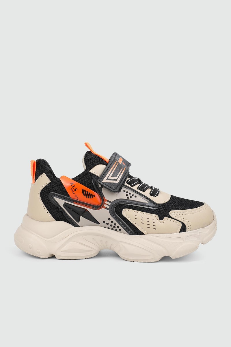 Hafi Rahat Taban Anoraklı Sneaker Bej Çocuk Spor Ayakkabı ALS054 Çocuk Sneaker Alessio ALESSİO 054 PTK 24Y