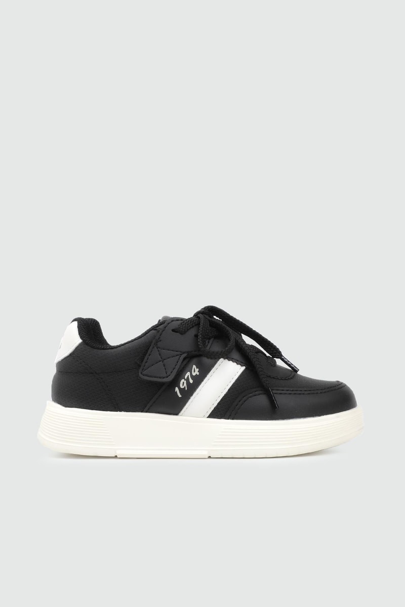 Hafi Rahat Taban Anoraklı Sneaker Siyah Bej Çocuk Spor Ayakkabı 034 Çocuk Günlük Spor Ayakkabı Alessio ALESSİO 048 FİLET 25K