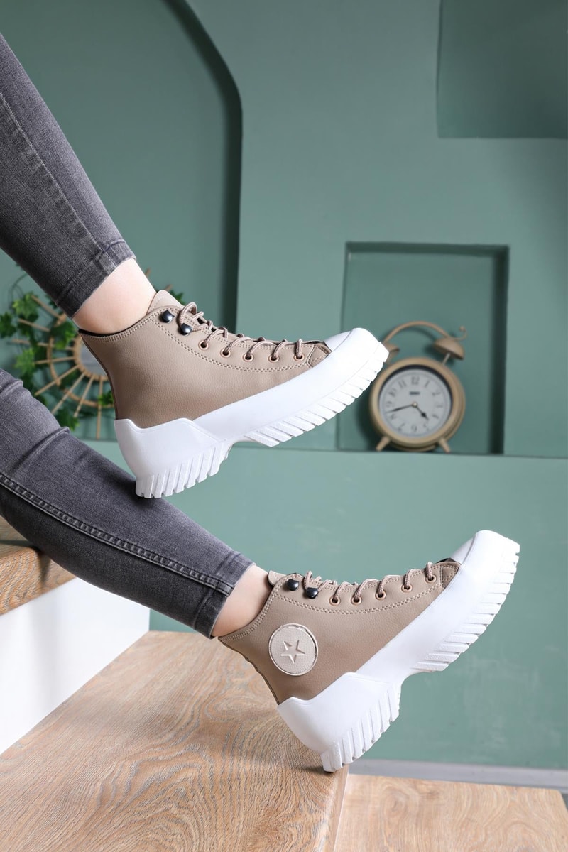 Kalın Taban Boğazlı Cilt Converse Vizon Unisex Spor Ayakkabı 102 Unisex Günlük Spor Ayakkabı Beınsteps Beinsteps 102 Kalın Uzun 22K