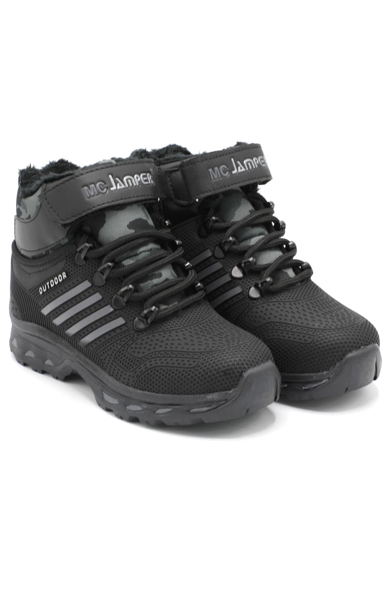 Outdoor Rahat Siyah Kamuflaj Çocuk Bot 1832 Çocuk bot & Çizme Jamper JAMPER1832 FİLET BOT