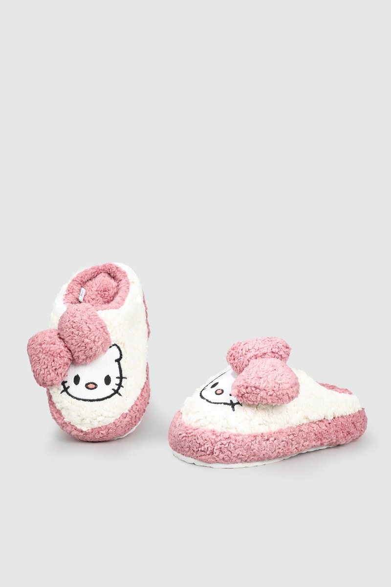 Peluş Kity Lila Çocuk Panduf HELLOCİTY Çocuk Panduf Beınsteps Hello City Kedi