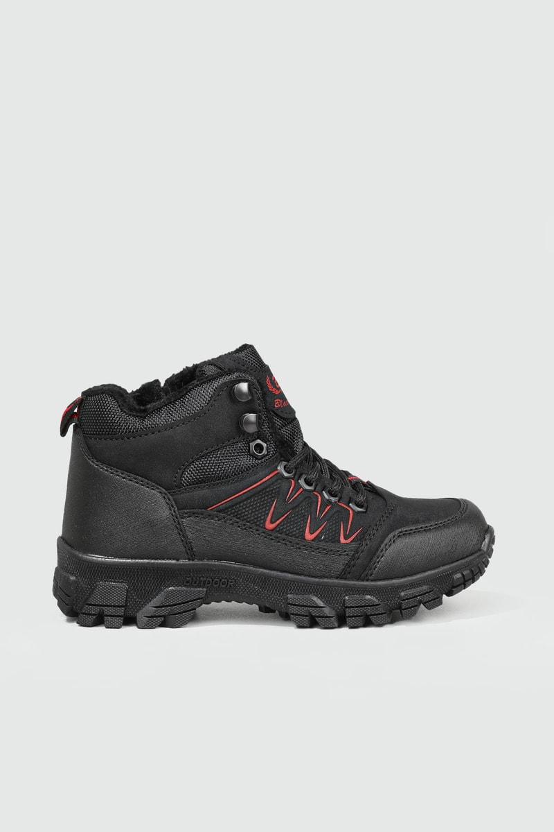Rahat Günlük Tracking Siyah Kırmızı Unisex Bot 579 Unisex Günlük Confort Bot BLACK SEA BLACK SEA 579 UNİSEX BOT