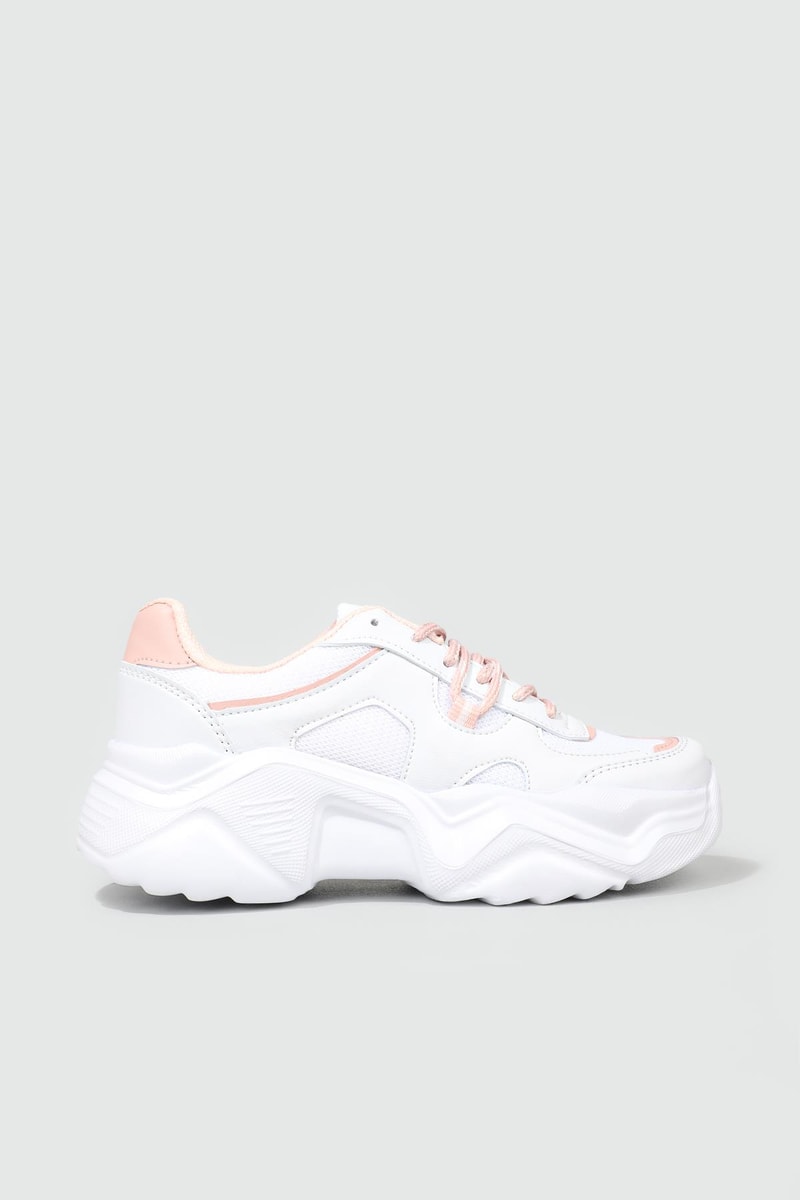 Rahat Nefes Alır Sneakers Beyaz Pudra Kadın Spor Ayakkabı 143 Kadın Günlük Spor Ayakkabı Dark Step DARKSTEP 143 ZEN SPOR AYAK