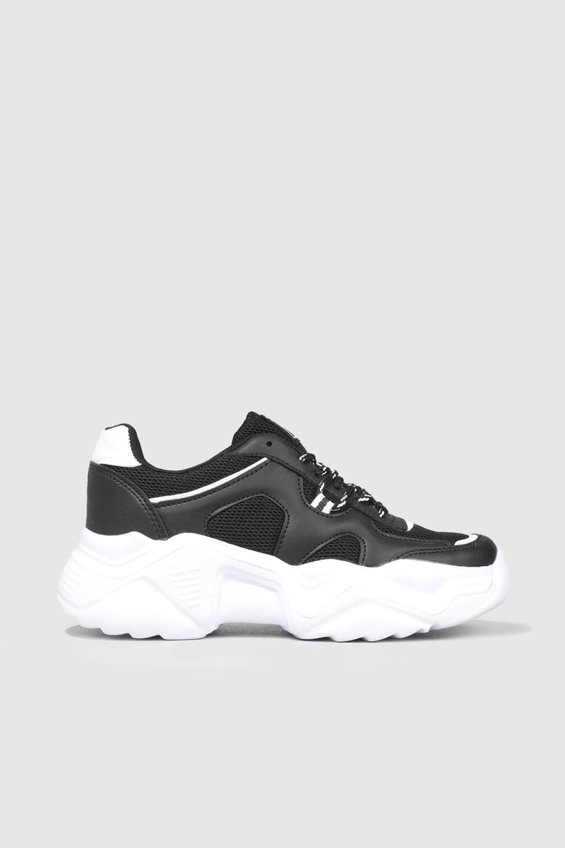 Rahat Nefes Alır Sneakers Siyah Beyaz Kadın Spor Ayakkabı 143 Kadın Günlük Spor Ayakkabı Dark Step DARKSTEP 143 ZEN SPOR AYAK