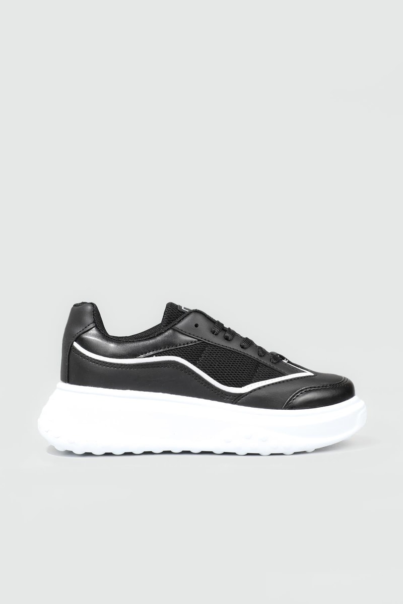 Rahat Nefes Alır Sneakers Siyah Beyaz Kadın Spor Ayakkabı 153 Kadın Günlük Spor Ayakkabı Dark Step DARKSTEP 153 ZEN SPOR AYAK