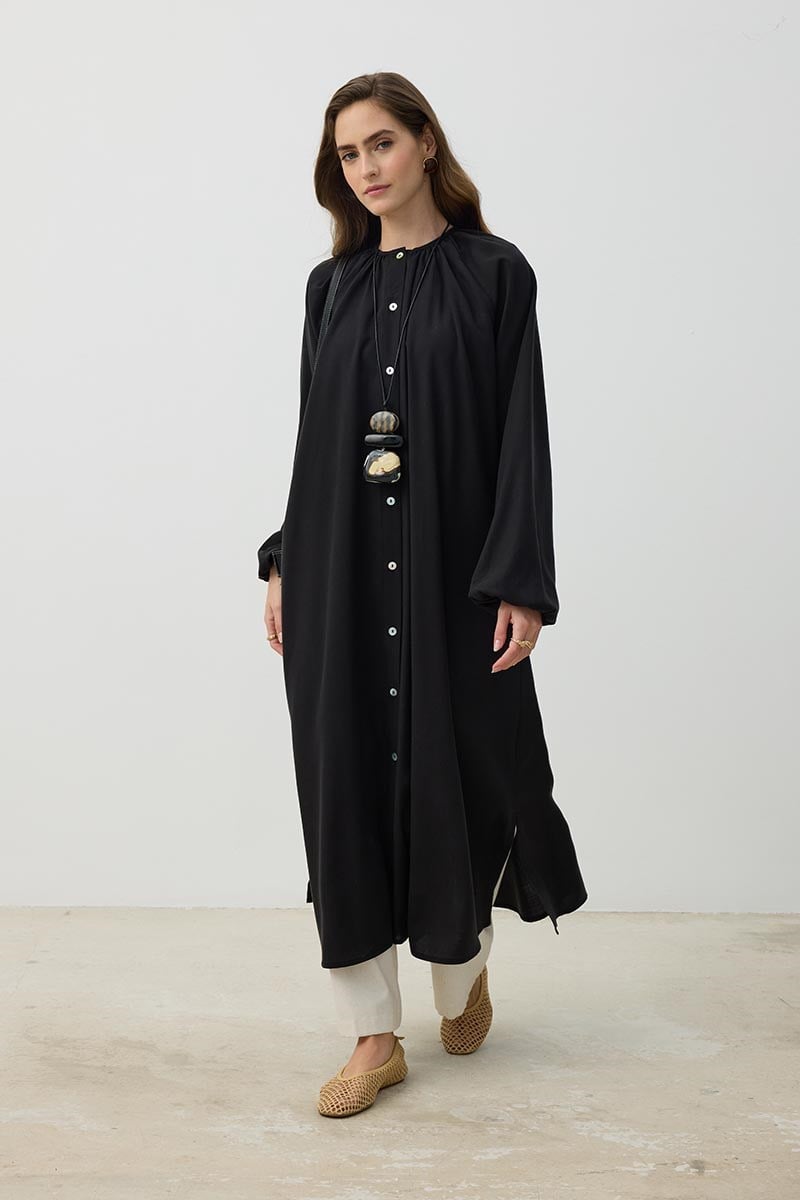 %100 Liyosel Tunik Siyah