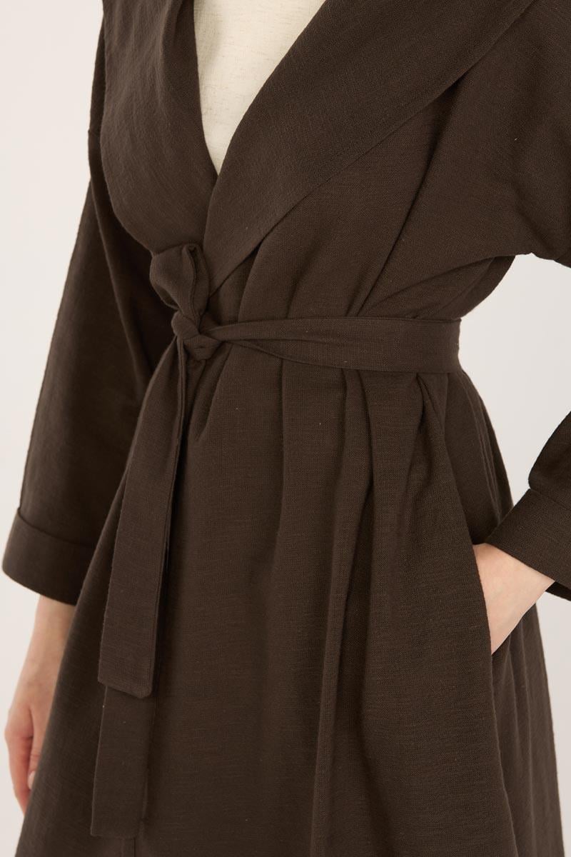 %100 Pamuk Dökümlü Kaftan