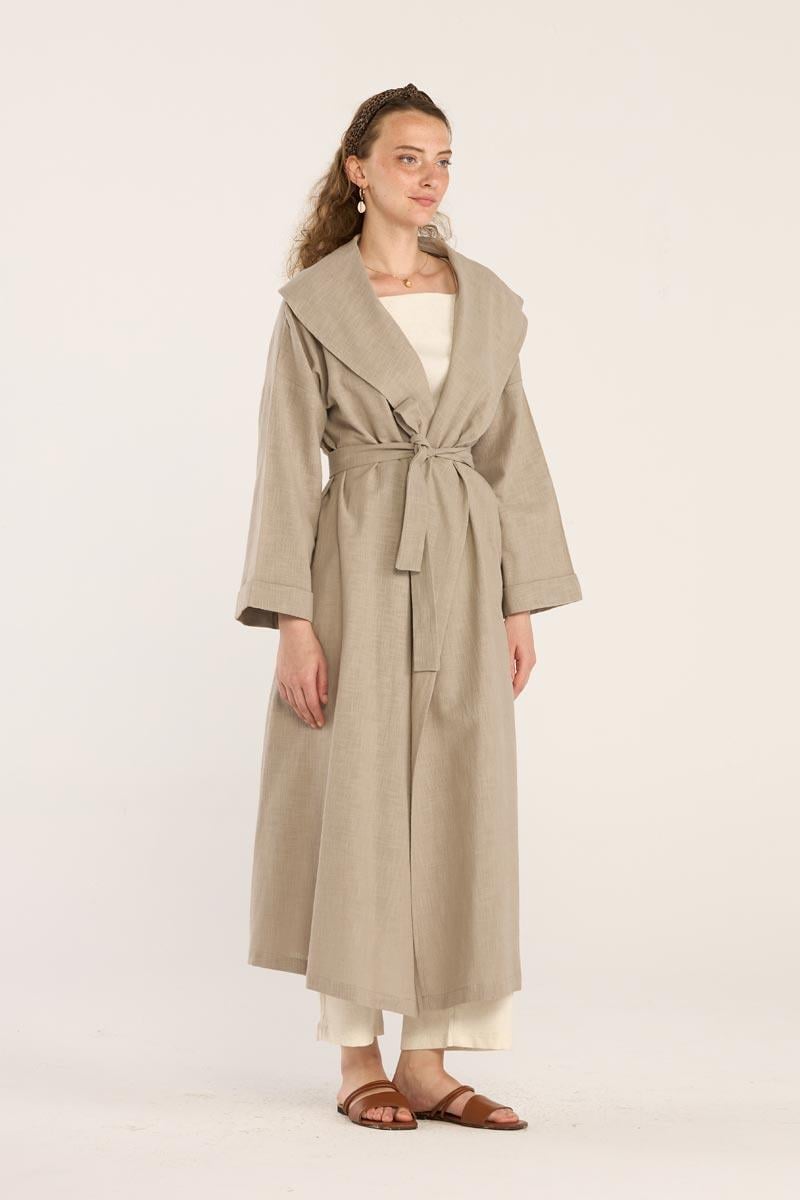 %100 Pamuk Dökümlü Kaftan