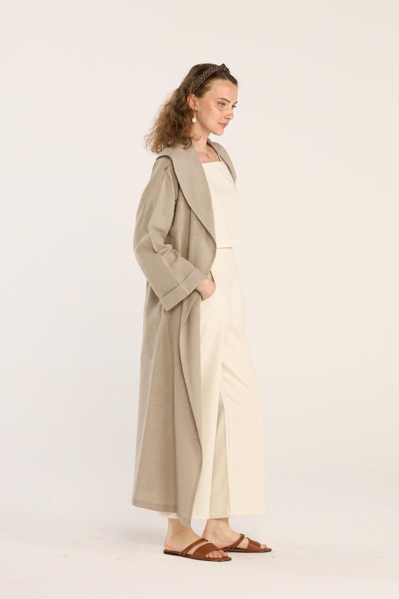 %100 Pamuk Dökümlü Kaftan