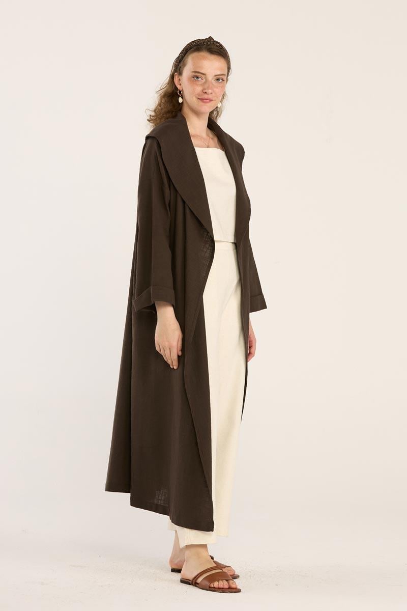 %100 Pamuk Dökümlü Kaftan