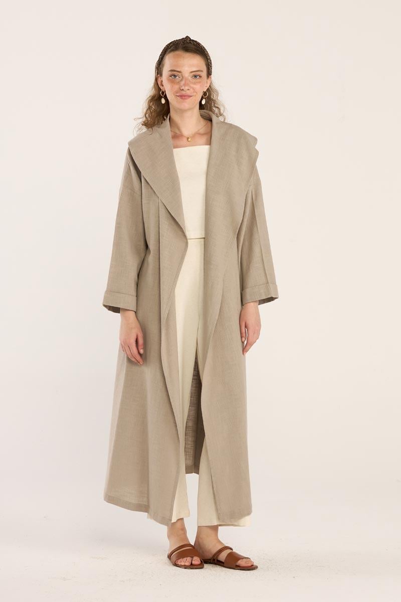 %100 Pamuk Dökümlü Kaftan
