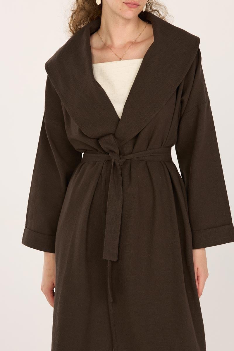 %100 Pamuk Dökümlü Kaftan