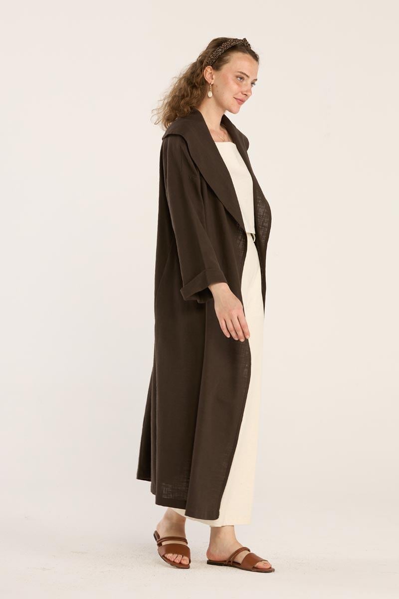 %100 Pamuk Dökümlü Kaftan