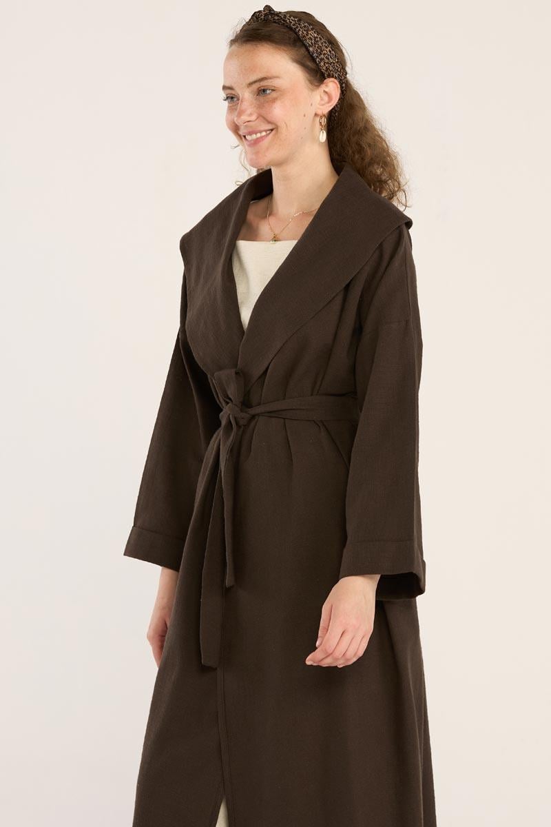 %100 Pamuk Dökümlü Kaftan