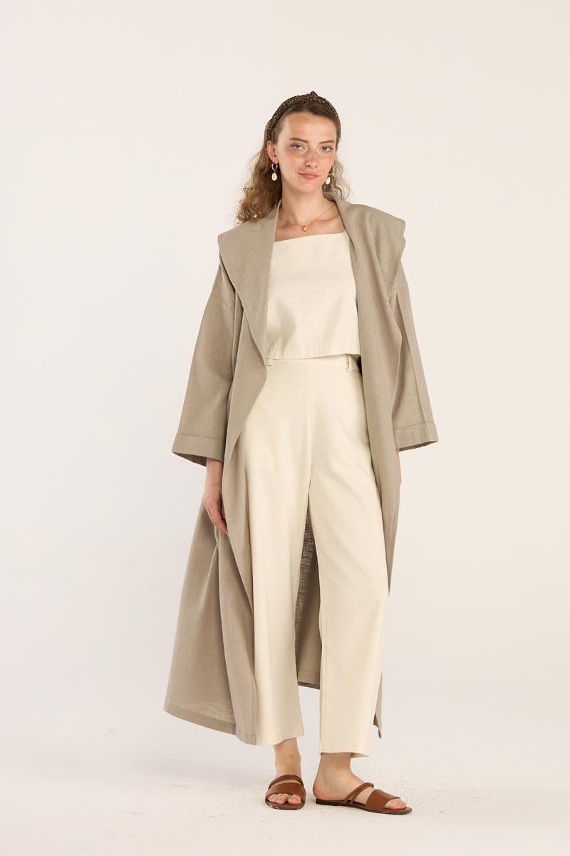 %100 Pamuk Dökümlü Kaftan