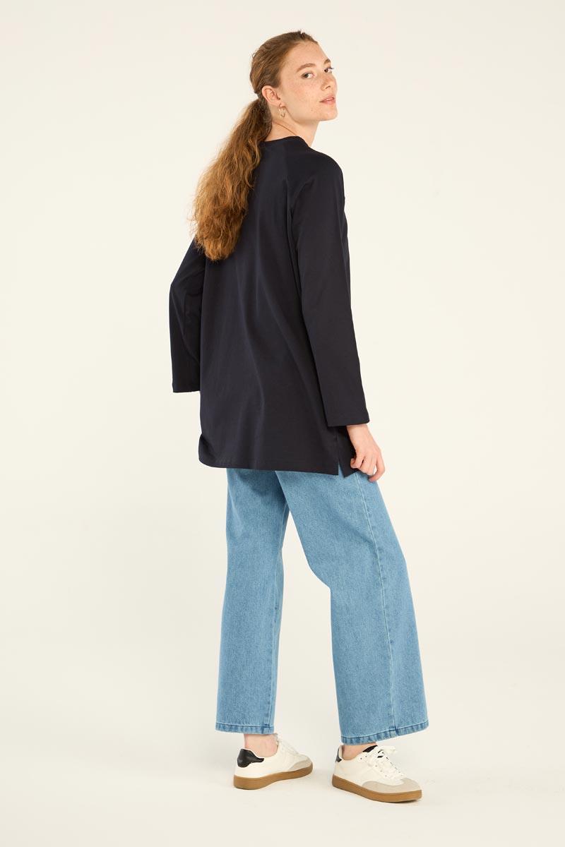 %100 Pamuk Uzun Kol Tshirt