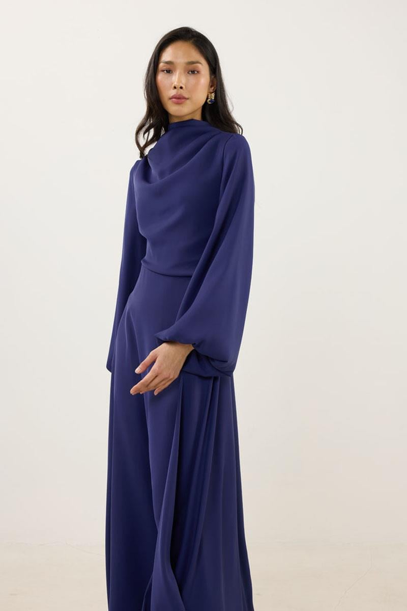 Abiye Elbise Lacivert