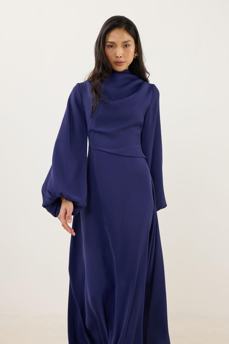 Abiye Elbise Lacivert