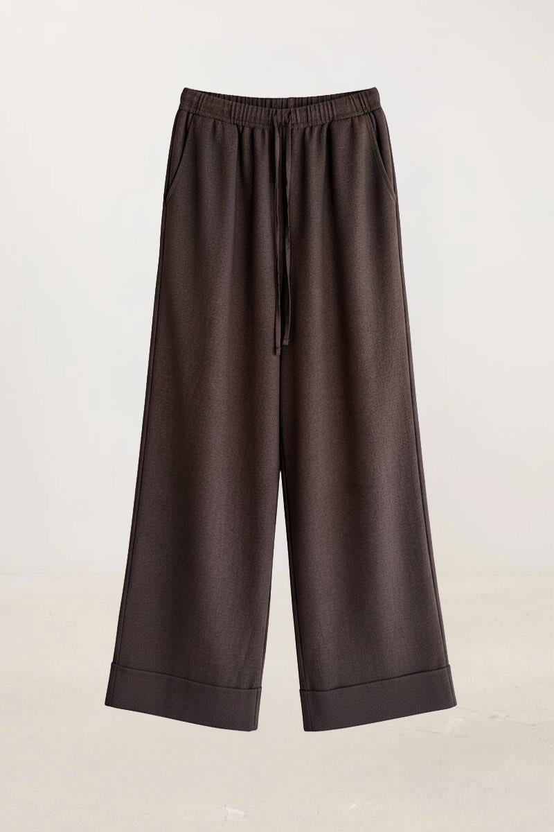 Beli Bağcıklı Pantolon Acı kahve