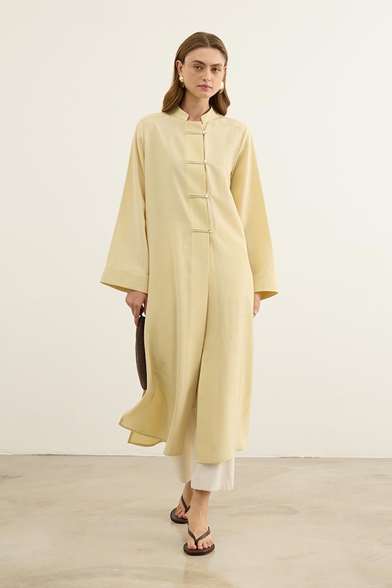 Britli Tensel Tunik Soft Sarı