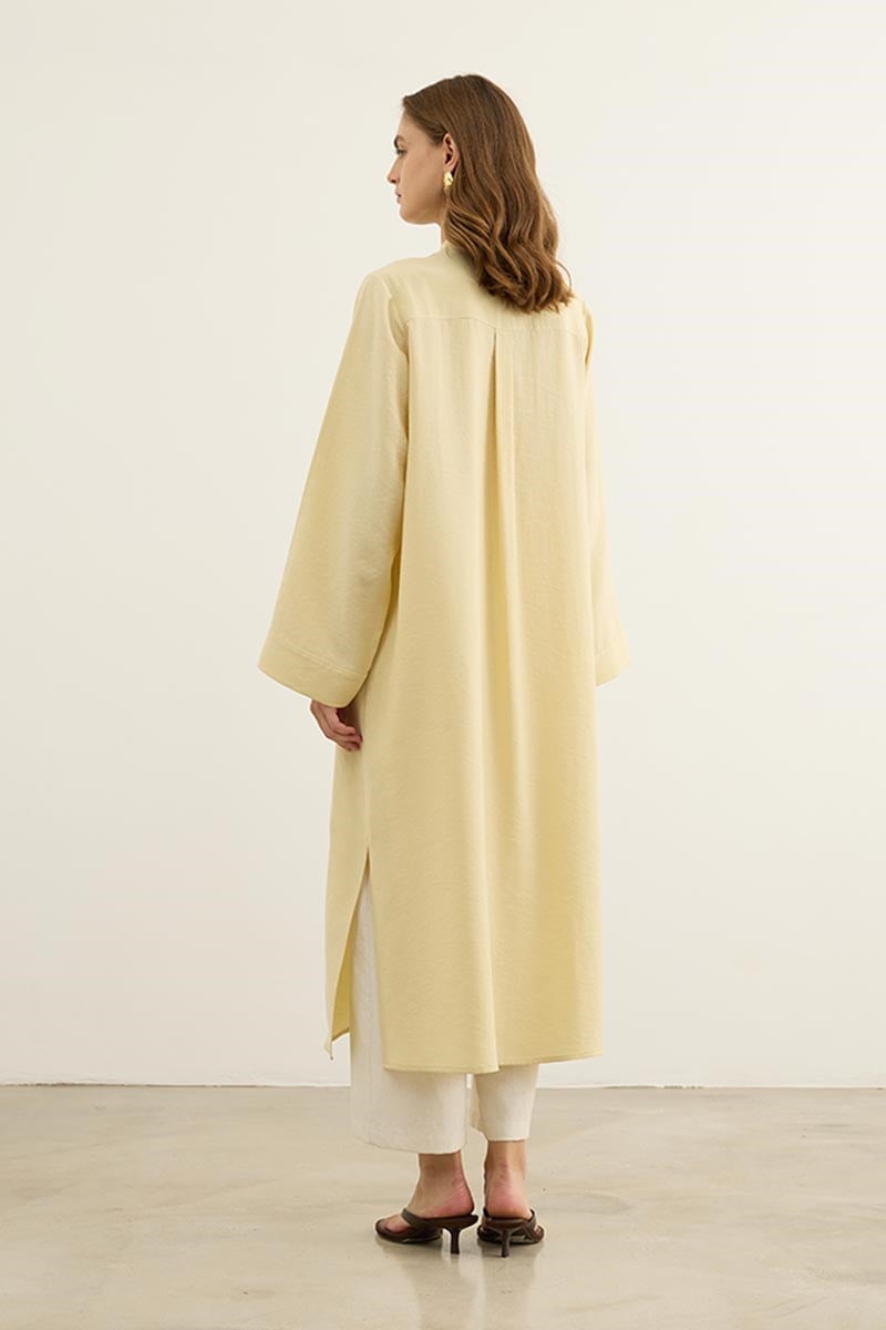 Britli Tensel Tunik Soft Sarı