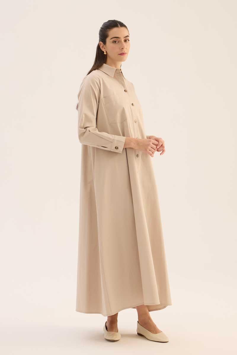 Çan Kesim Gömlek Elbise