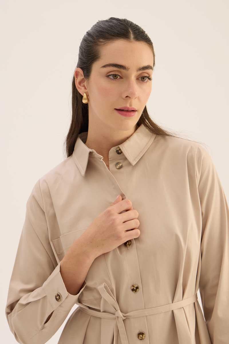 Çan Kesim Gömlek Elbise