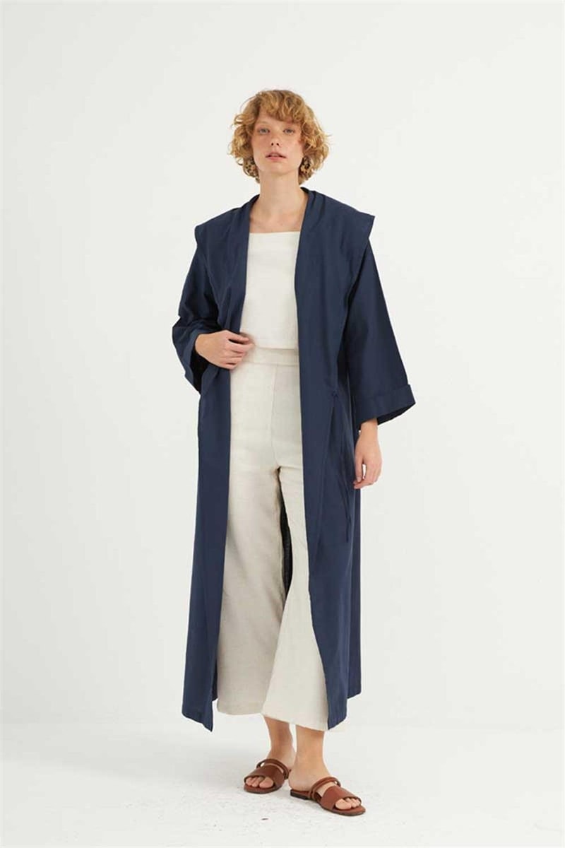 Çift Düğmeli Pamuk Kaftan