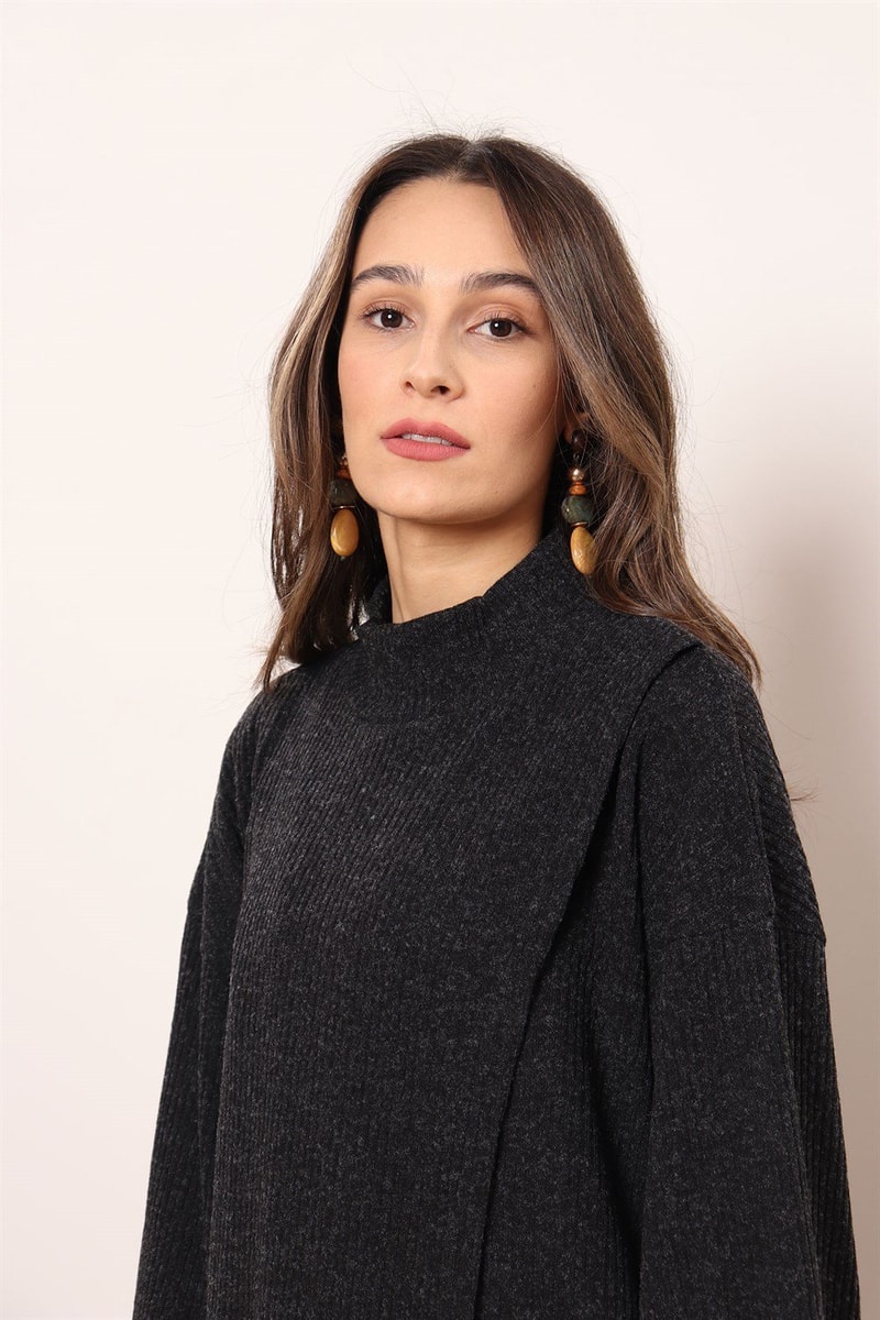 Çift Katlı Triko Kazak