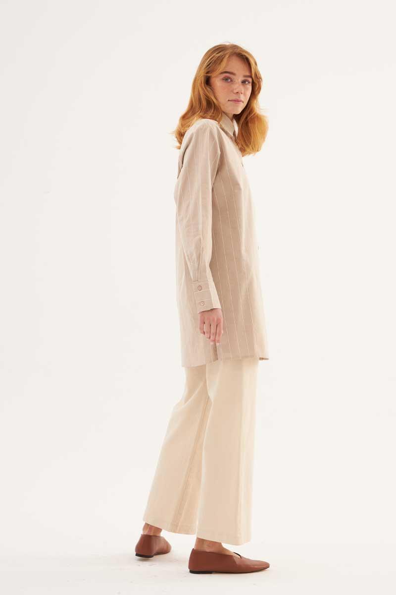 Çizgili Basic Gömlek