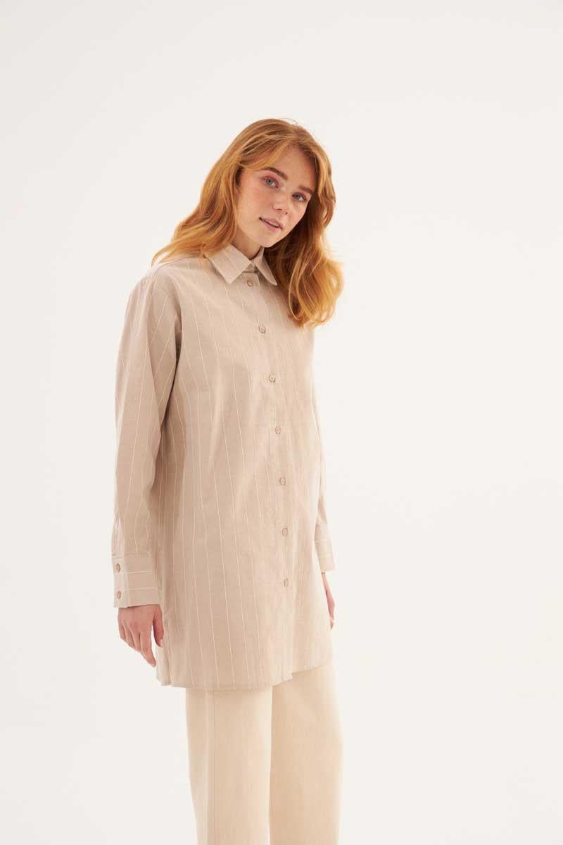 Çizgili Basic Gömlek