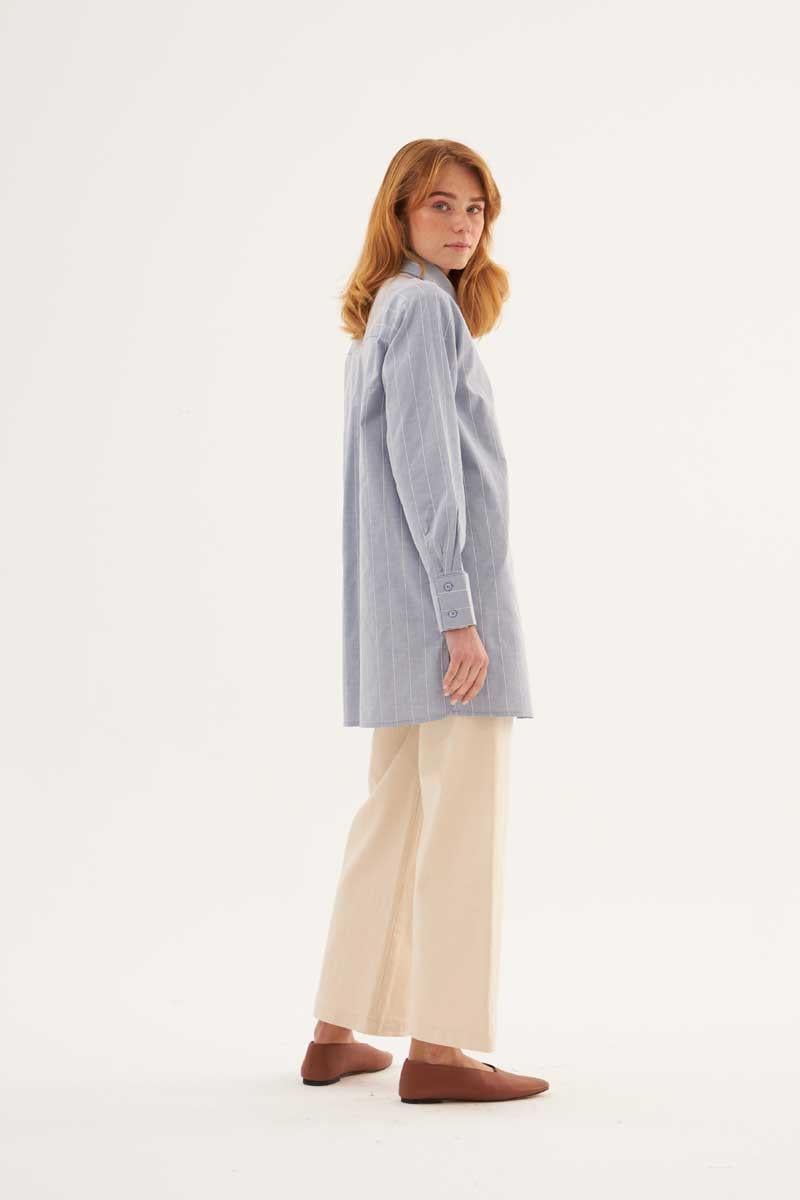 Çizgili Basic Gömlek