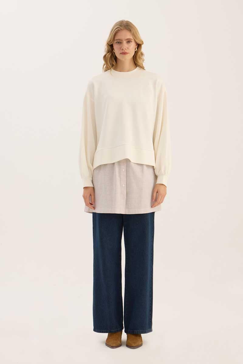 Çizgili Gömlek Görünümlü İçlik