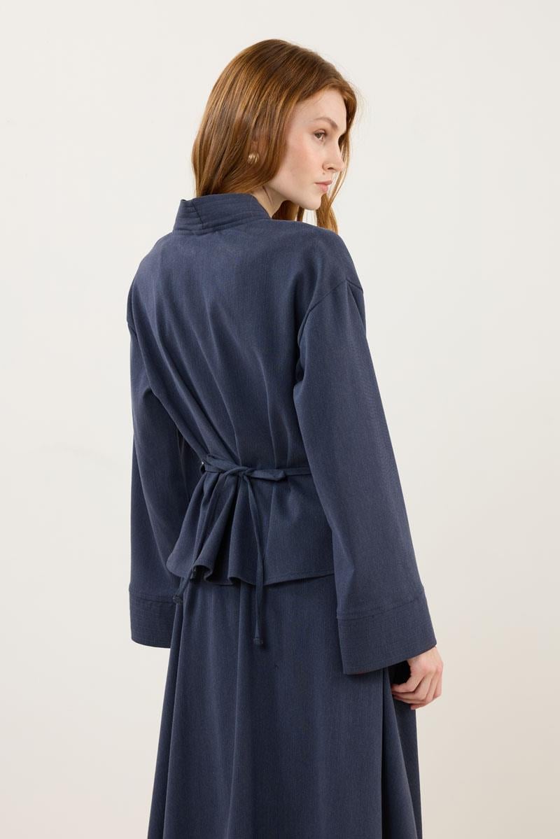 Dikiş Detaylı Ceket Lacivert