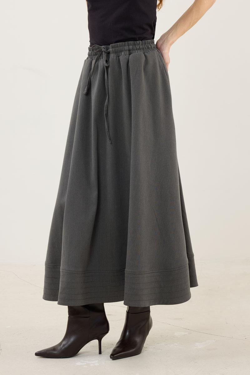 Dikiş Detaylı Etek Antrasit