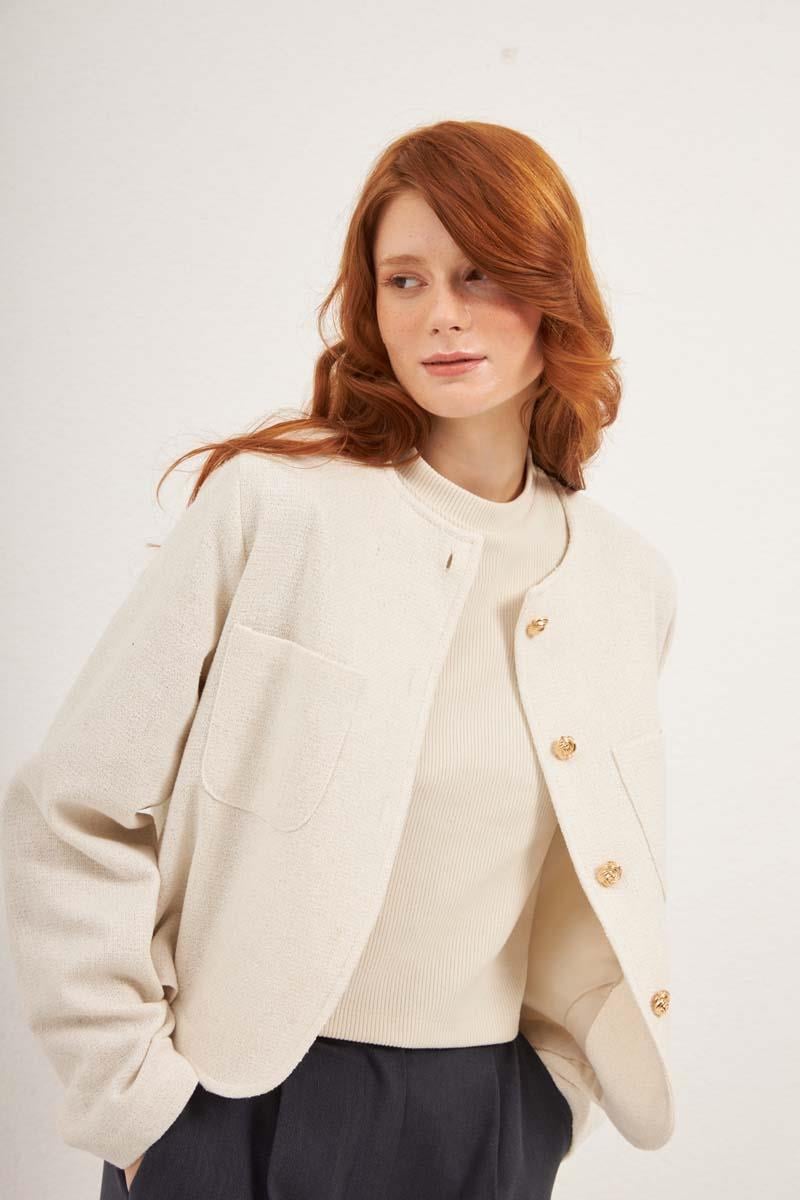 Dore Düğmeli Tüvit Ceket