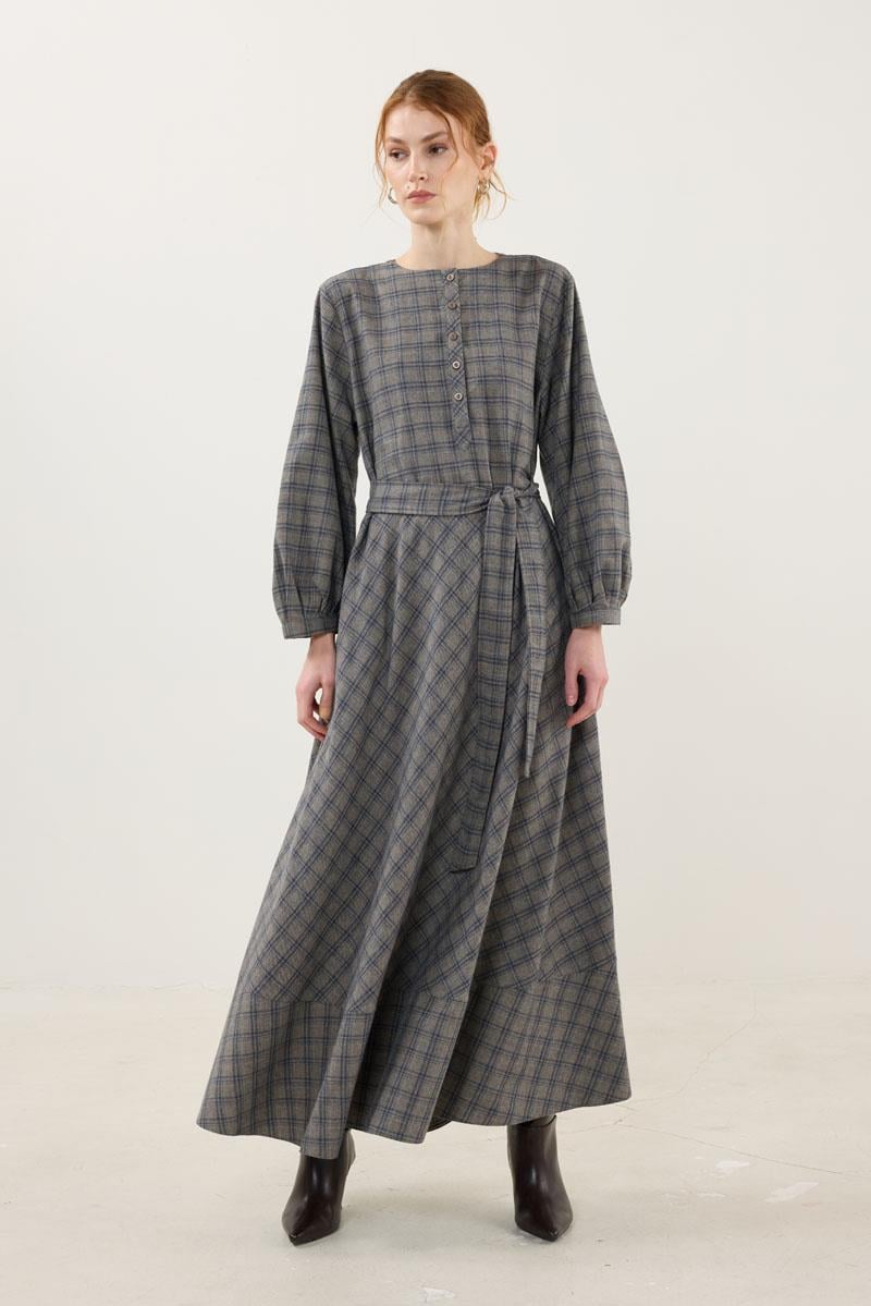 Ekoseli Elbise Vizon