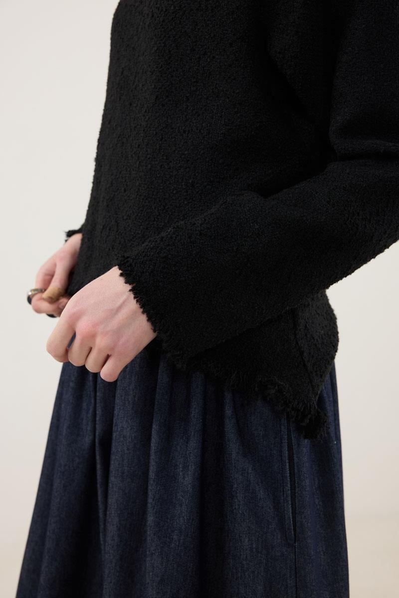 Eteği Kot Elbise Siyah