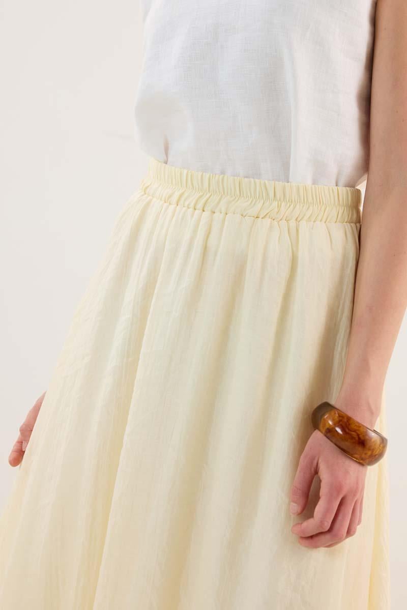 İnce Liyosel Balon Etek Soft Sarı