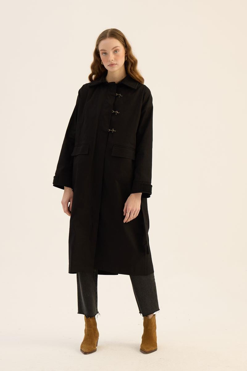 Kadife Yaka Detaylı Parka