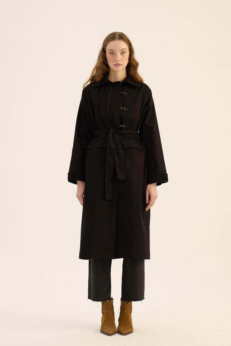 Kadife Yaka Detaylı Parka