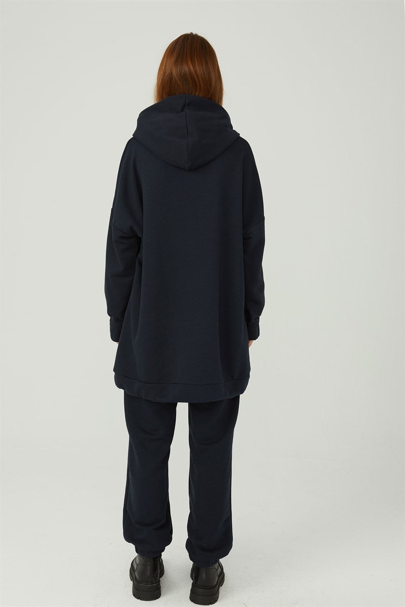 Kapaklı Cepli Sweatshirt