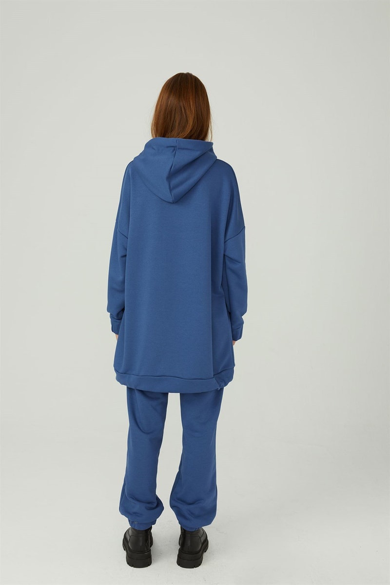 Kapaklı Cepli Sweatshirt