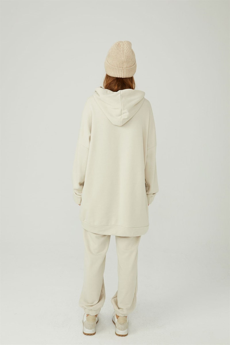 Kapaklı Cepli Sweatshirt