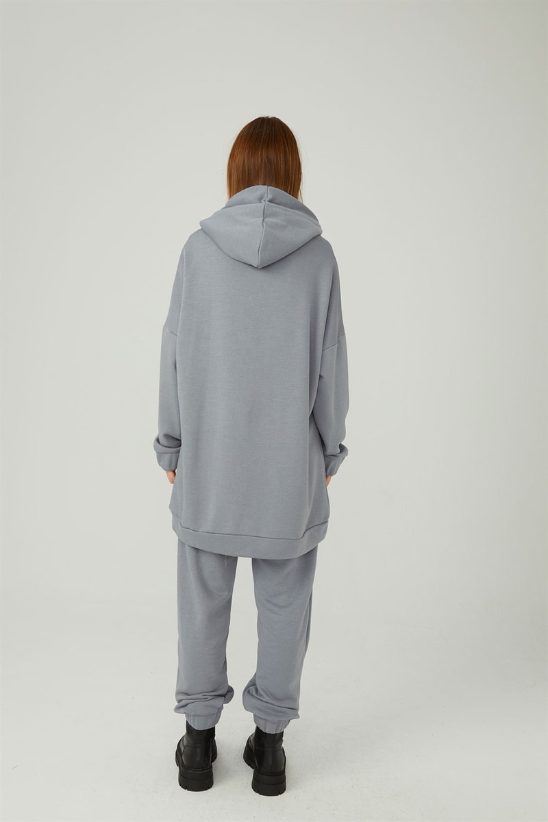 Kapaklı Cepli Sweatshirt